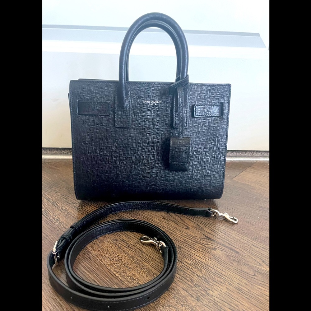 Authentic Saint Laurent Sac De Jour Nano Black